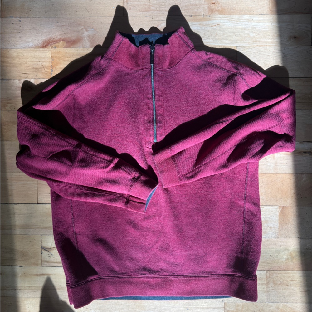 Tommy Bahama Burgundy Half-Zip Sweater Fits like Medium